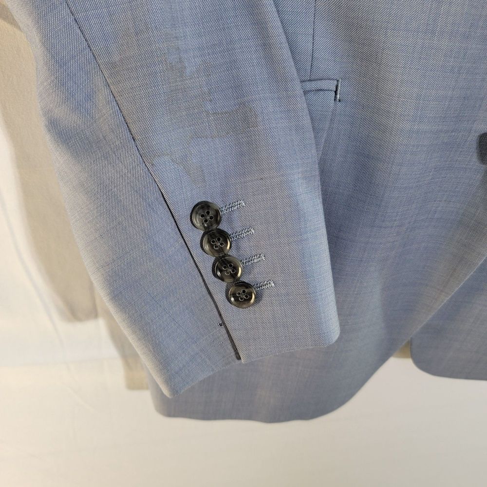 2 Piece Bachrach Super 120's Wool Blend Modern Fit Suit Jacket 40R Pants 36R - Picture 10 of 14